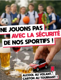 affiche contre les méfaits de l'alcool dans les associations sportives 