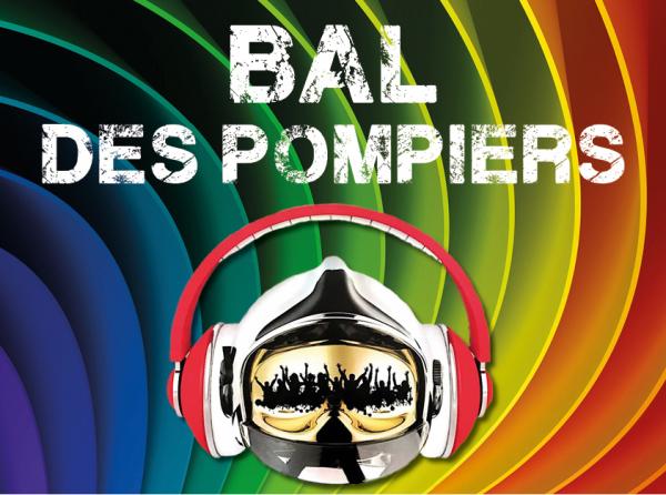 compo graphique casque de pompiers avec casque audio sur fond coloré . sur la visière du casque visuel de danseurs.