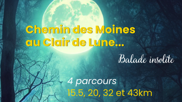 DESSIN d'une pleine lune annonçant la randonnée des moines